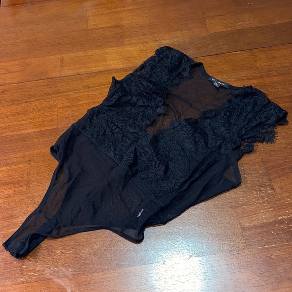 ⭐️SOLD⭐️COPY - Revamped black mesh & lace bodysuit 💜 - Picture 8 of 8